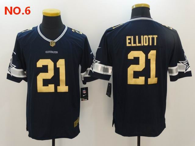 Men's Dallas Cowboys #21 Ezekiel Elliott Jerseys NO.6;